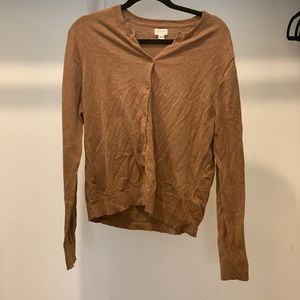 Jcrew cardigan dark taupe